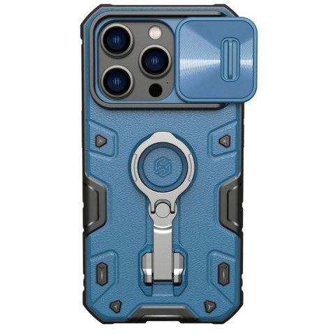 Nillkin CamShield Armor Pro Magnetic Case etui iPhone 14 Pro magnetyczny pokrowiec MagSafe z osłoną na aparat niebieskie Nillkin CamShield Armor Pro Magnetic Case etui iPhone 14 Pro magnetyczny pokrowiec MagSafe z osłoną na aparat niebieskie