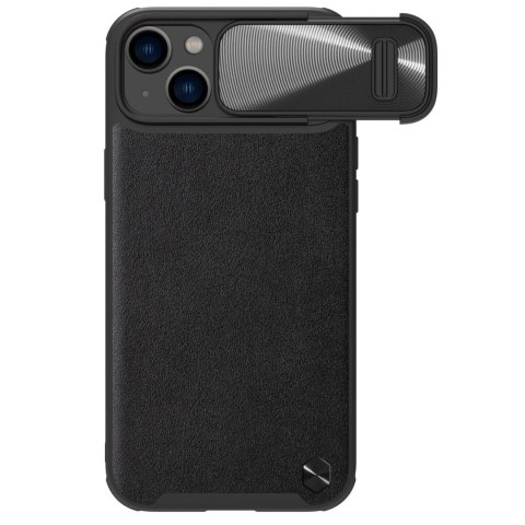 Nillkin CamShield Leather S Case etui iPhone 14 pokrowiec z osłoną na aparat czarny Nillkin CamShield Leather S Case etui iPhone 14 pokrowiec z osłoną na aparat czarny