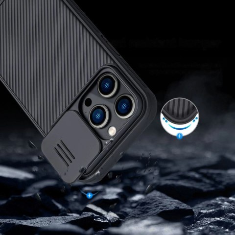 Nillkin CamShield Pro Case etui iPhone 14 Pro pancerny pokrowiec osłona na aparat kamerę niebieski Nillkin CamShield Pro Case etui iPhone 14 Pro pancerny pokrowiec osłona na aparat kamerę niebieski