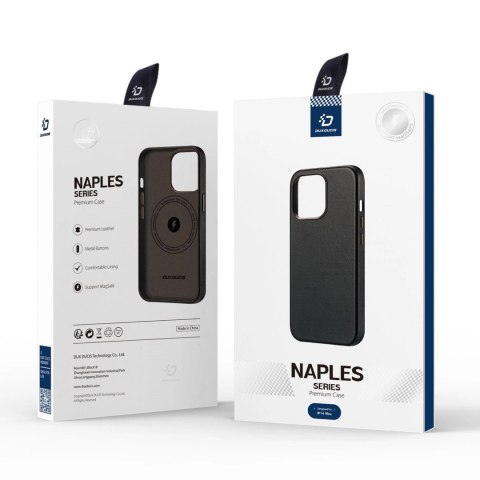Dux Ducis Naples etui do iPhone 14 Plus skórzany pokrowiec (kompatybilny z MagSafe) ciemnobrązowy Dux Ducis Naples etui do iPhone 14 Plus skórzany pokrowiec (kompatybilny z MagSafe) ciemnobrązowy