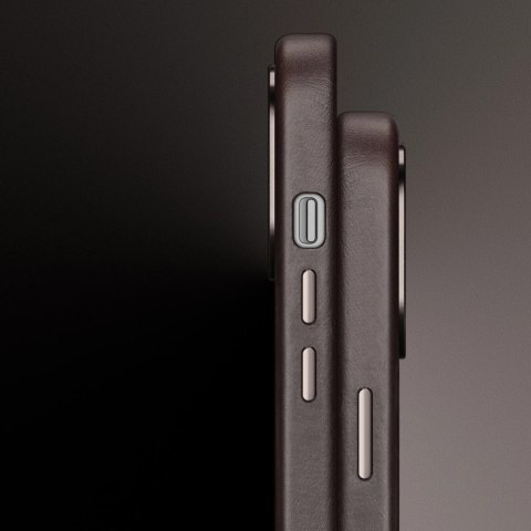 Dux Ducis Naples etui do iPhone 14 Plus skórzany pokrowiec (kompatybilny z MagSafe) ciemnobrązowy Dux Ducis Naples etui do iPhone 14 Plus skórzany pokrowiec (kompatybilny z MagSafe) ciemnobrązowy