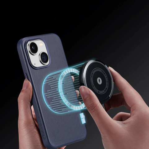 Dux Ducis Naples etui iPhone 14 Plus magnetyczny skórzany pokrowiec MagSafe niebieskie Dux Ducis Naples etui iPhone 14 Plus magnetyczny skórzany pokrowiec MagSafe niebieskie