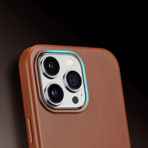 Dux Ducis Naples etui iPhone 14 Pro Max magnetyczny skórzany pokrowiec MagSafe brązowe Dux Ducis Naples etui iPhone 14 Pro Max magnetyczny skórzany pokrowiec MagSafe brązowe