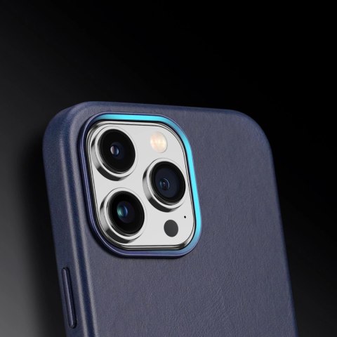 Dux Ducis Naples etui iPhone 14 Pro Max magnetyczny skórzany pokrowiec MagSafe niebieskie Dux Ducis Naples etui iPhone 14 Pro Max magnetyczny skórzany pokrowiec MagSafe niebieskie