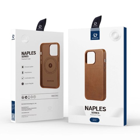Dux Ducis Naples etui iPhone 14 Pro magnetyczny skórzany pokrowiec MagSafe brązowe Dux Ducis Naples etui iPhone 14 Pro magnetyczny skórzany pokrowiec MagSafe brązowe
