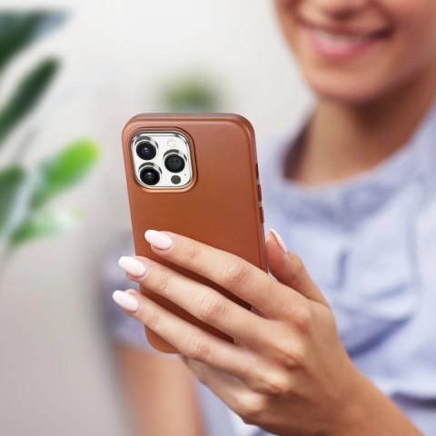 Dux Ducis Naples etui iPhone 14 Pro magnetyczny skórzany pokrowiec MagSafe brązowe Dux Ducis Naples etui iPhone 14 Pro magnetyczny skórzany pokrowiec MagSafe brązowe