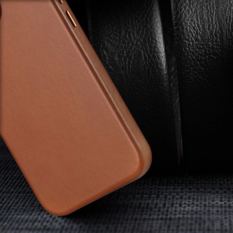 Dux Ducis Naples etui iPhone 14 Pro magnetyczny skórzany pokrowiec MagSafe brązowe Dux Ducis Naples etui iPhone 14 Pro magnetyczny skórzany pokrowiec MagSafe brązowe