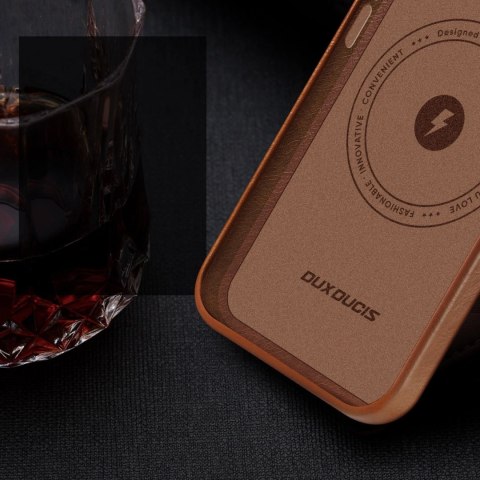 Dux Ducis Naples etui iPhone 14 Pro magnetyczny skórzany pokrowiec MagSafe brązowe Dux Ducis Naples etui iPhone 14 Pro magnetyczny skórzany pokrowiec MagSafe brązowe