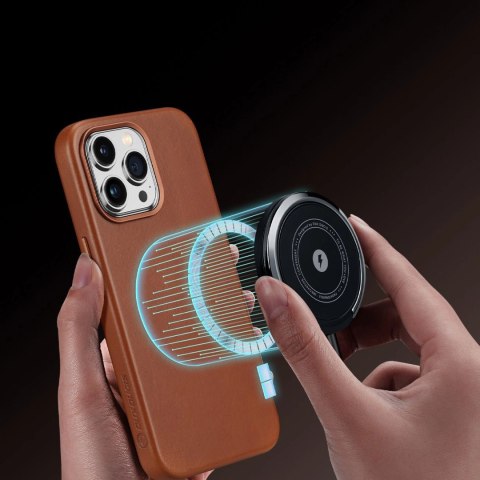 Dux Ducis Naples etui iPhone 14 Pro magnetyczny skórzany pokrowiec MagSafe brązowe Dux Ducis Naples etui iPhone 14 Pro magnetyczny skórzany pokrowiec MagSafe brązowe