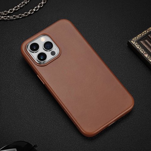 Dux Ducis Naples etui iPhone 14 Pro magnetyczny skórzany pokrowiec MagSafe brązowe Dux Ducis Naples etui iPhone 14 Pro magnetyczny skórzany pokrowiec MagSafe brązowe