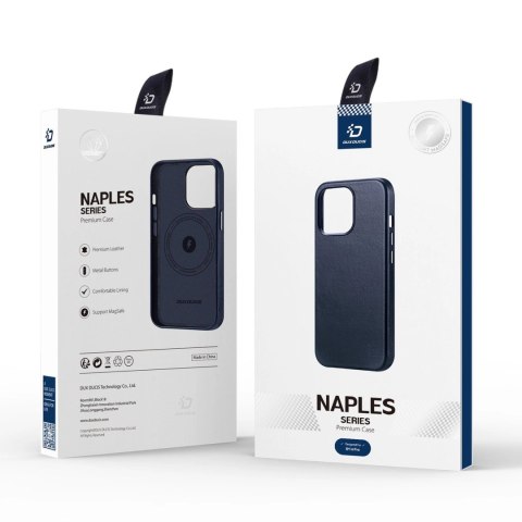 Dux Ducis Naples etui iPhone 14 Pro magnetyczny skórzany pokrowiec MagSafe niebieskie Dux Ducis Naples etui iPhone 14 Pro magnetyczny skórzany pokrowiec MagSafe niebieskie