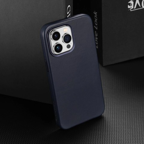 Dux Ducis Naples etui iPhone 14 Pro magnetyczny skórzany pokrowiec MagSafe niebieskie Dux Ducis Naples etui iPhone 14 Pro magnetyczny skórzany pokrowiec MagSafe niebieskie