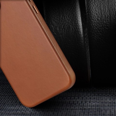 Dux Ducis Naples etui iPhone 14 magnetyczny skórzany pokrowiec MagSafe brązowe Dux Ducis Naples etui iPhone 14 magnetyczny skórzany pokrowiec MagSafe brązowe