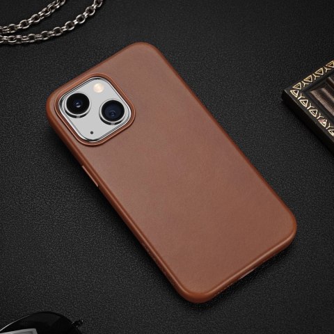 Dux Ducis Naples etui iPhone 14 magnetyczny skórzany pokrowiec MagSafe brązowe Dux Ducis Naples etui iPhone 14 magnetyczny skórzany pokrowiec MagSafe brązowe