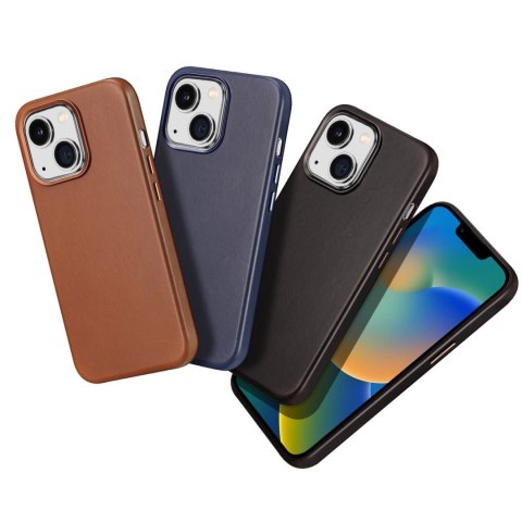 Dux Ducis Naples etui iPhone 14 magnetyczny skórzany pokrowiec MagSafe brązowe Dux Ducis Naples etui iPhone 14 magnetyczny skórzany pokrowiec MagSafe brązowe
