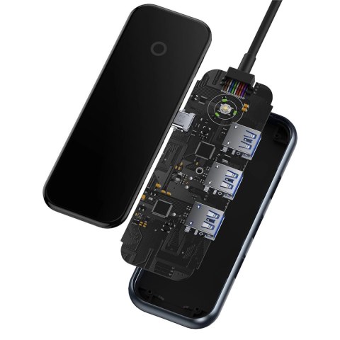 Baseus AcmeJoy HUB 4-portowy (USB-C do 1x USB-C PD&Data/3x USB3.0) ciemnoszary (WKJZ010013) Baseus AcmeJoy HUB 4-portowy (USB-C do 1x USB-C PD&Data/3x USB3.0) ciemnoszary (WKJZ010013)