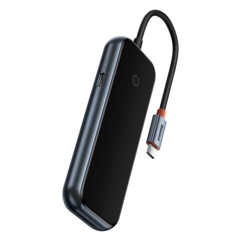 Baseus AcmeJoy HUB 4-portowy (USB-C do 1x USB-C PD&Data/3x USB3.0) ciemnoszary (WKJZ010013) Baseus AcmeJoy HUB 4-portowy (USB-C do 1x USB-C PD&Data/3x USB3.0) ciemnoszary (WKJZ010013)