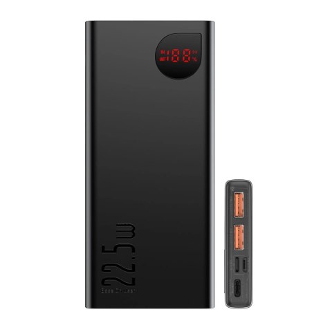 Baseus Adaman Metal powerbank z szybkim ładowaniem 10000mAh 22.5W (Overseas Edition 2021) czarny Baseus Adaman Metal powerbank z szybkim ładowaniem 10000mAh 22.5W (Overseas Edition 2021) czarny