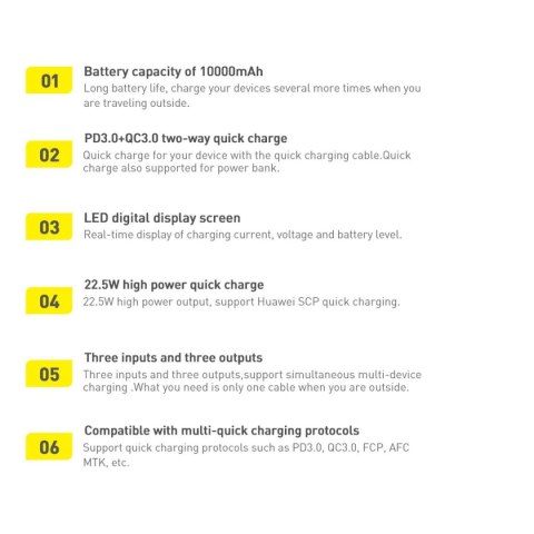 Baseus Adaman Metal powerbank z szybkim ładowaniem 10000mAh 22.5W (Overseas Edition 2021) czarny Baseus Adaman Metal powerbank z szybkim ładowaniem 10000mAh 22.5W (Overseas Edition 2021) czarny