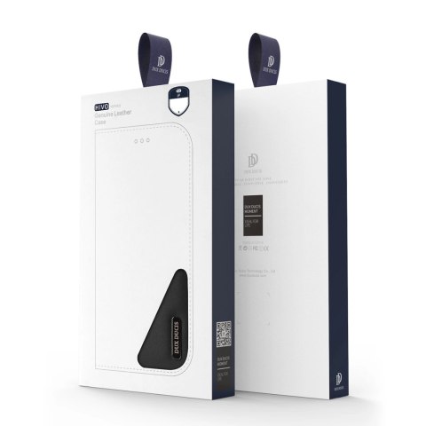 Dux Ducis Hivo skórzane etui z klapką pokrowiec ze skóry naturalnej portfel na karty i dokumenty iPhone 14 Plus czarny Dux Ducis Hivo skórzane etui z klapką pokrowiec ze skóry naturalnej portfel na karty i dokumenty iPhone 14 Plus czarny