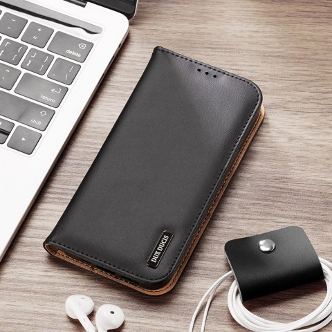 Dux Ducis Hivo skórzane etui z klapką pokrowiec ze skóry naturalnej portfel na karty i dokumenty iPhone 14 Plus czarny Dux Ducis Hivo skórzane etui z klapką pokrowiec ze skóry naturalnej portfel na karty i dokumenty iPhone 14 Plus czarny