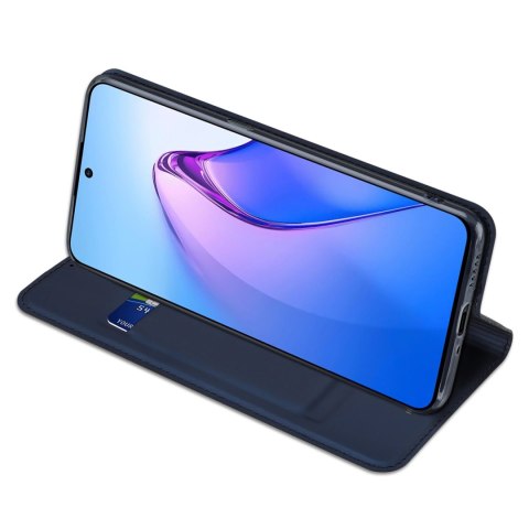 Dux Ducis Skin Pro etui Oppo Reno 8 Pro pokrowiec z klapką portfel na kartę podstawka niebieskie Dux Ducis Skin Pro etui Oppo Reno 8 Pro pokrowiec z klapką portfel na kartę podstawka niebieskie