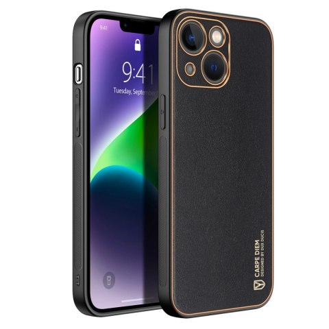 Dux Ducis Yolo etui iPhone 14 Plus elegancki pokrowiec ze skóry ekologicznej czarny Dux Ducis Yolo etui iPhone 14 Plus elegancki pokrowiec ze skóry ekologicznej czarny