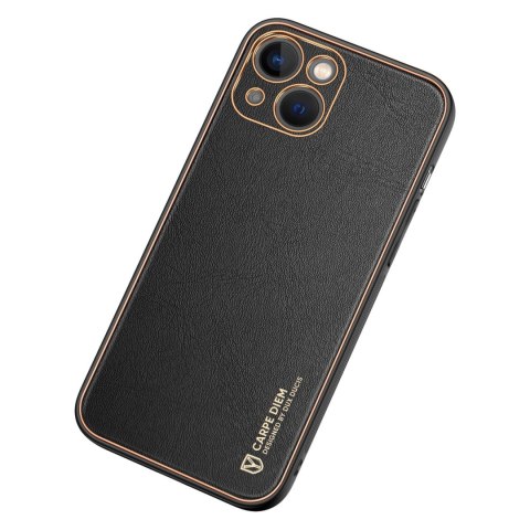Dux Ducis Yolo etui iPhone 14 Plus elegancki pokrowiec ze skóry ekologicznej czarny Dux Ducis Yolo etui iPhone 14 Plus elegancki pokrowiec ze skóry ekologicznej czarny