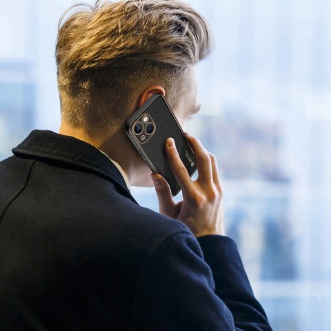 Dux Ducis Yolo etui iPhone 14 Plus elegancki pokrowiec ze skóry ekologicznej czarny Dux Ducis Yolo etui iPhone 14 Plus elegancki pokrowiec ze skóry ekologicznej czarny