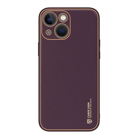 Dux Ducis Yolo etui iPhone 14 Plus elegancki pokrowiec ze skóry ekologicznej fioletowy Dux Ducis Yolo etui iPhone 14 Plus elegancki pokrowiec ze skóry ekologicznej fioletowy