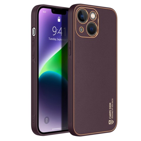 Dux Ducis Yolo etui iPhone 14 Plus elegancki pokrowiec ze skóry ekologicznej fioletowy Dux Ducis Yolo etui iPhone 14 Plus elegancki pokrowiec ze skóry ekologicznej fioletowy