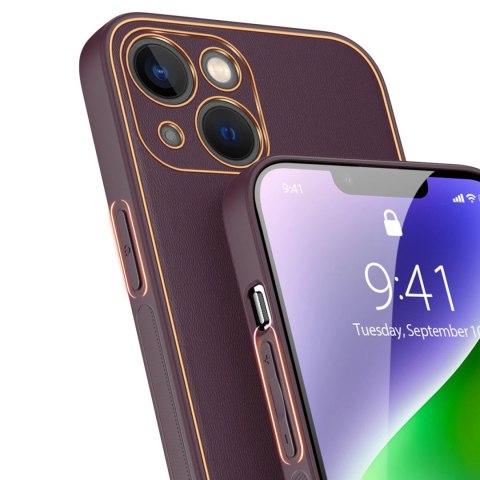 Dux Ducis Yolo etui iPhone 14 Plus elegancki pokrowiec ze skóry ekologicznej fioletowy Dux Ducis Yolo etui iPhone 14 Plus elegancki pokrowiec ze skóry ekologicznej fioletowy