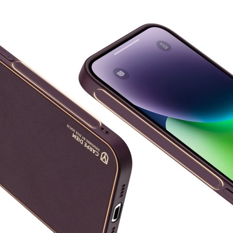 Dux Ducis Yolo etui iPhone 14 Plus elegancki pokrowiec ze skóry ekologicznej fioletowy Dux Ducis Yolo etui iPhone 14 Plus elegancki pokrowiec ze skóry ekologicznej fioletowy