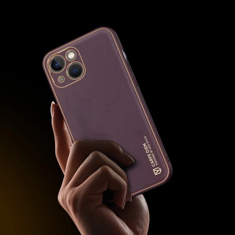 Dux Ducis Yolo etui iPhone 14 Plus elegancki pokrowiec ze skóry ekologicznej fioletowy Dux Ducis Yolo etui iPhone 14 Plus elegancki pokrowiec ze skóry ekologicznej fioletowy