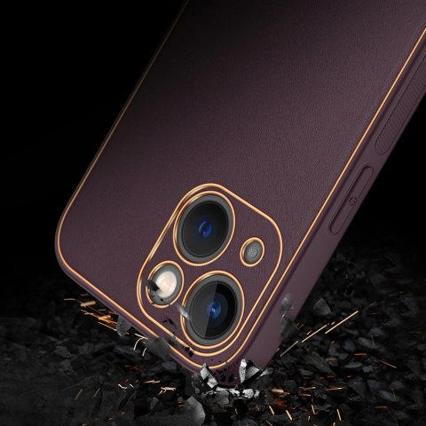 Dux Ducis Yolo etui iPhone 14 Plus elegancki pokrowiec ze skóry ekologicznej fioletowy Dux Ducis Yolo etui iPhone 14 Plus elegancki pokrowiec ze skóry ekologicznej fioletowy