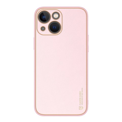 Dux Ducis Yolo etui iPhone 14 Plus elegancki pokrowiec ze skóry ekologicznej różowy Dux Ducis Yolo etui iPhone 14 Plus elegancki pokrowiec ze skóry ekologicznej różowy