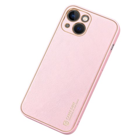 Dux Ducis Yolo etui iPhone 14 Plus elegancki pokrowiec ze skóry ekologicznej różowy Dux Ducis Yolo etui iPhone 14 Plus elegancki pokrowiec ze skóry ekologicznej różowy