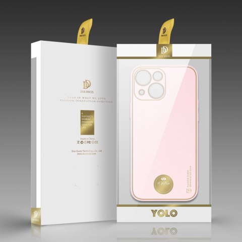Dux Ducis Yolo etui iPhone 14 Plus elegancki pokrowiec ze skóry ekologicznej różowy Dux Ducis Yolo etui iPhone 14 Plus elegancki pokrowiec ze skóry ekologicznej różowy