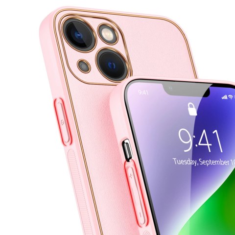 Dux Ducis Yolo etui iPhone 14 Plus elegancki pokrowiec ze skóry ekologicznej różowy Dux Ducis Yolo etui iPhone 14 Plus elegancki pokrowiec ze skóry ekologicznej różowy