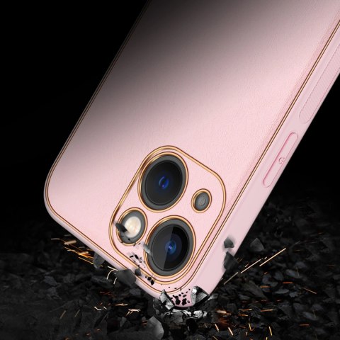 Dux Ducis Yolo etui iPhone 14 Plus elegancki pokrowiec ze skóry ekologicznej różowy Dux Ducis Yolo etui iPhone 14 Plus elegancki pokrowiec ze skóry ekologicznej różowy