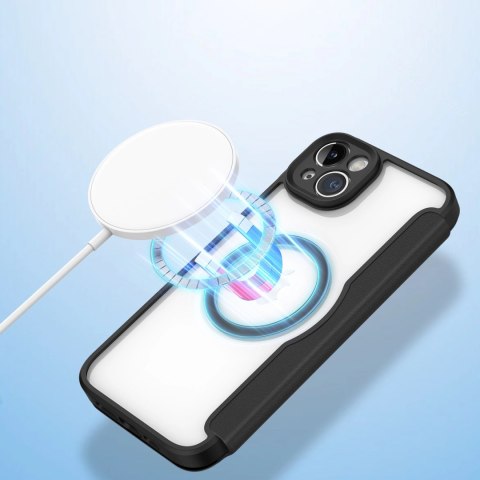 Etui Dux Ducis Skin X Pro na iPhone 14 Plus z MagSafe i klapką - czarne