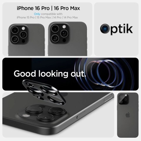 Osłona aparatu Spigen Optik.tR Camera Protector na iPhone 14 Pro / Pro Max / 15 Pro / Pro Max / 16 Pro / Pro Max- czarna 2 szt. Osłona aparatu Spigen Optik.tR Camera Protector na iPhone 14 Pro / Pro Max / 15 Pro / Pro Max / 16 Pro / Pro Max- czarna 2 szt.