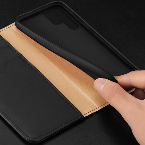 Dux Ducis Hivo etui Samsung Galaxy S23+ pokrowiec z klapką portfel podstawka blokada RFID brązowe Dux Ducis Hivo etui Samsung Galaxy S23+ pokrowiec z klapką portfel podstawka blokada RFID brązowe