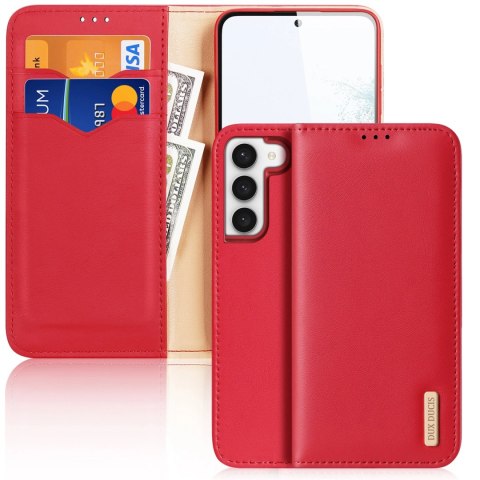 Dux Ducis Hivo etui Samsung Galaxy S23+ pokrowiec z klapką portfel podstawka blokada RFID czerwone Dux Ducis Hivo etui Samsung Galaxy S23+ pokrowiec z klapką portfel podstawka blokada RFID czerwone