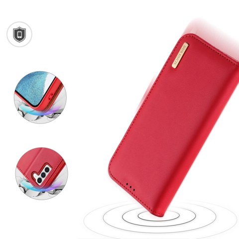 Dux Ducis Hivo etui Samsung Galaxy S23+ pokrowiec z klapką portfel podstawka blokada RFID czerwone Dux Ducis Hivo etui Samsung Galaxy S23+ pokrowiec z klapką portfel podstawka blokada RFID czerwone