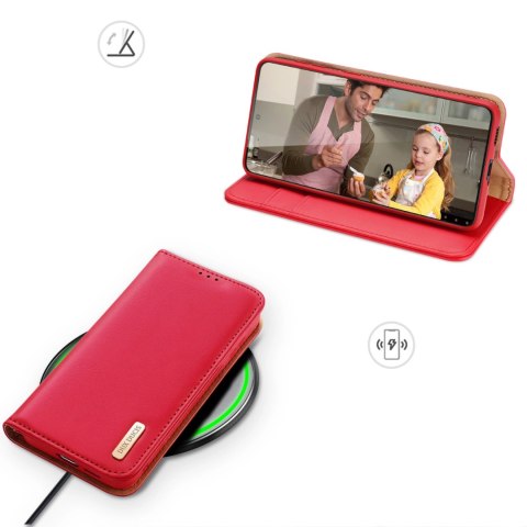 Dux Ducis Hivo etui Samsung Galaxy S23+ pokrowiec z klapką portfel podstawka blokada RFID czerwone Dux Ducis Hivo etui Samsung Galaxy S23+ pokrowiec z klapką portfel podstawka blokada RFID czerwone