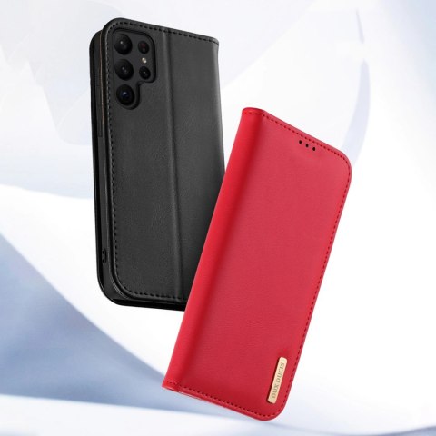 Dux Ducis Hivo etui Samsung Galaxy S23+ pokrowiec z klapką portfel podstawka blokada RFID czerwone Dux Ducis Hivo etui Samsung Galaxy S23+ pokrowiec z klapką portfel podstawka blokada RFID czerwone