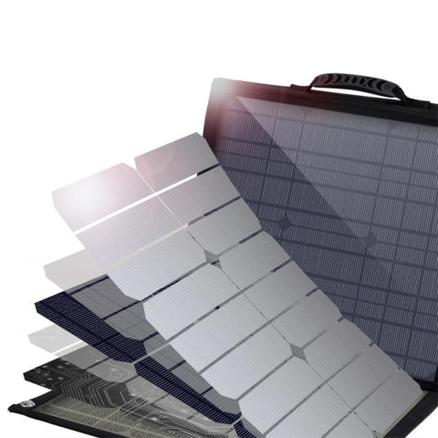 Ładowarka Choetech SC009-V2 solarna składana 100W USB-C / 2x USB-A PD QC - czarna Ładowarka Choetech SC009-V2 solarna składana 100W USB-C / 2x USB-A PD QC - czarna