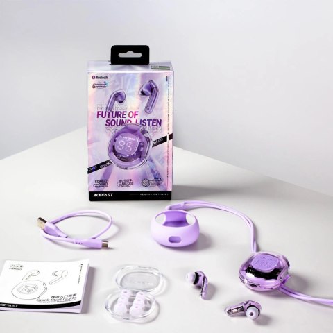 Acefast T8 dokanałowe słuchawki bezprzewodowe TWS Bluetooth - białe