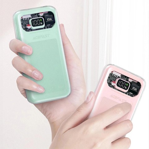 Acefast powerbank 10000mAh Sparkling Series szybkie ładowanie 30W zielony (M1) Acefast powerbank 10000mAh Sparkling Series szybkie ładowanie 30W zielony (M1)